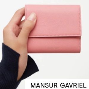 Brand New! Mansur Gavreil Compact Wallet in Pink